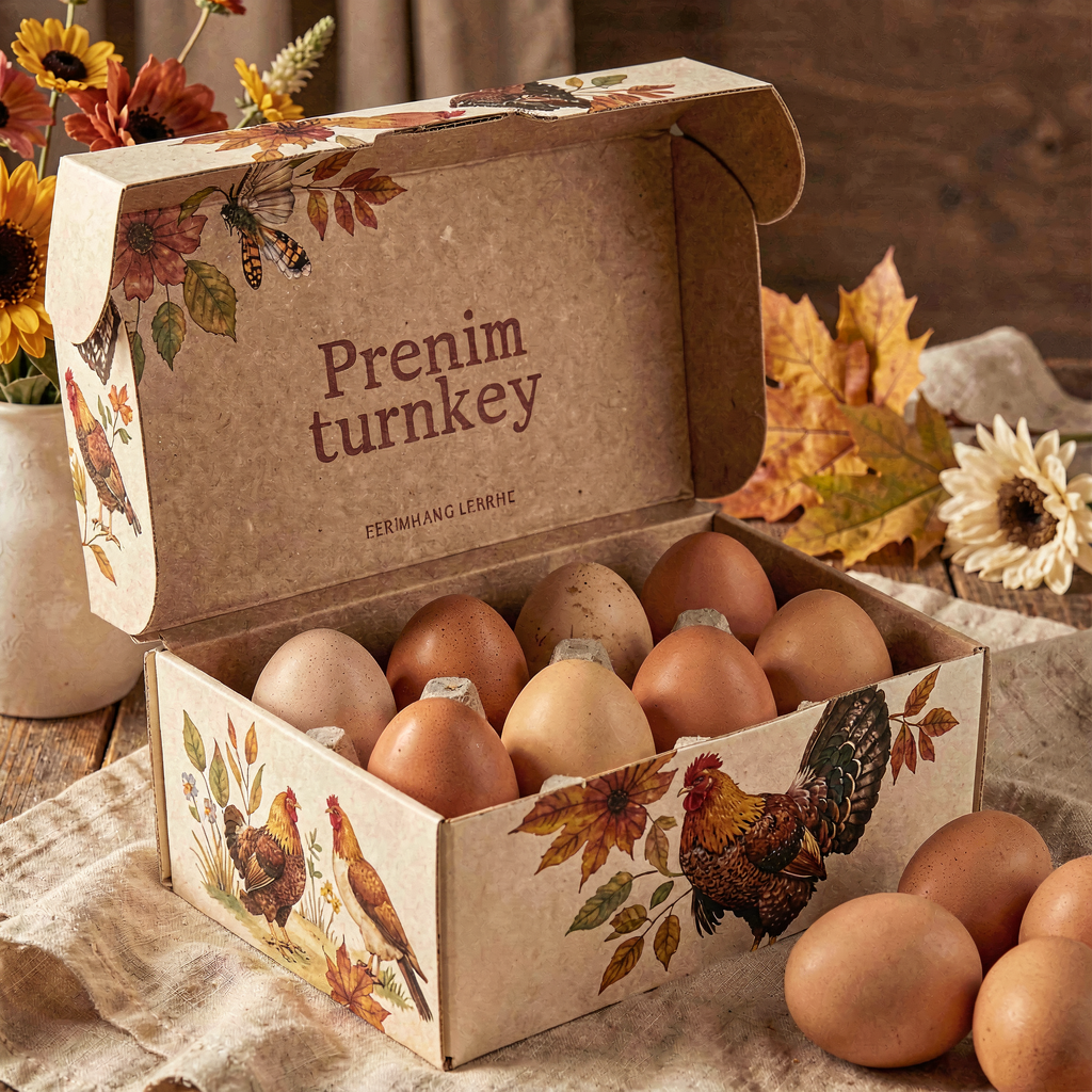 تخم بوقلمون در جعبه هدیه لوکس