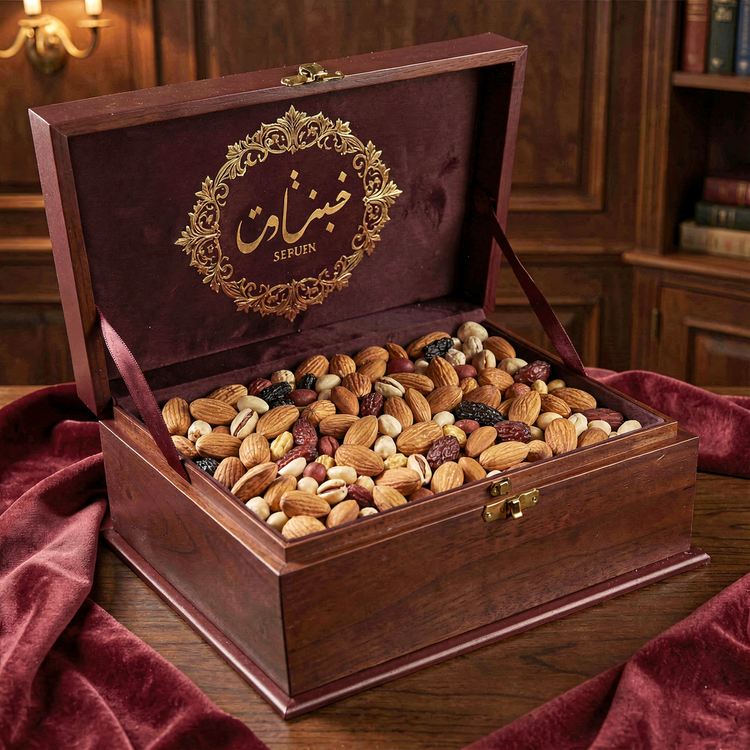 آجیل پنج مغز کم نمک زعفرانی یک کیلو لوکس